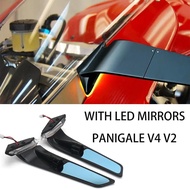 for DUCATI Panigale V2 Accessories Motorcycle With LED Turn Signal Stealth Mirrors Panigale V4 Rearv