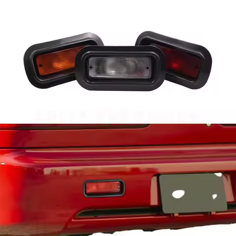 JDM High Quality Universal For HONDA CIVIC DEL SOL CRX EF SI EDM Red Lens Rear Bumper Fog Light F1 B
