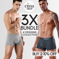 Einashop Lex 3 Piece Bundle Men Boxer Briefs 4 Designs Mix&Match SG Ship / boxer briefs men  mens un