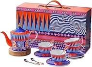 Creative and personalized bone china coffee cups, ceramic cups and saucers for household afternoon t