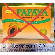 New Papaya By... Dormicum.7.5..model  Mamaya Brightening Soap with Sunscreen Vitamin A C E Extract S
