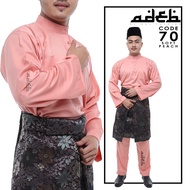 BAJU MELAYU TRADISI SOFT PEACH/LIGHT PEACH