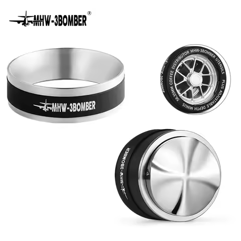 MHW-3BOMBER 58mm Coffee Distributor Dosing Funnel,Magnetic Espresso Dosing Ring,Espresso Distributio