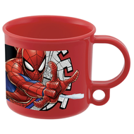 日本Skater 蜘蛛俠杯 Spiderman兒童水杯 200ml 掛鉤孔杯 (RED) 銀離子抗菌水杯 平行進口 (with hook, name sticker 跟防水姓名貼紙)