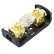 Magic source Mini ANL Fuse Holder Wire Inline Fuse 60 A,4/8 Gauge to 4/8 Ga Copper Gold-Plated Fuse 
