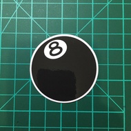Black 8ball stusssy sticker