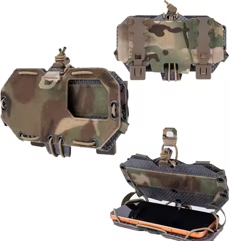 Tactical Phone Holder Tactical Vest Plate Carrier MOLLE Navigation Mount H Style Smartphone Admin Pa