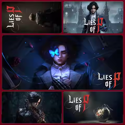 game dark L-Lies of P Mouse Pad Large Gaming Mousepad with Stitched Edges Thickened Desk Mat PC