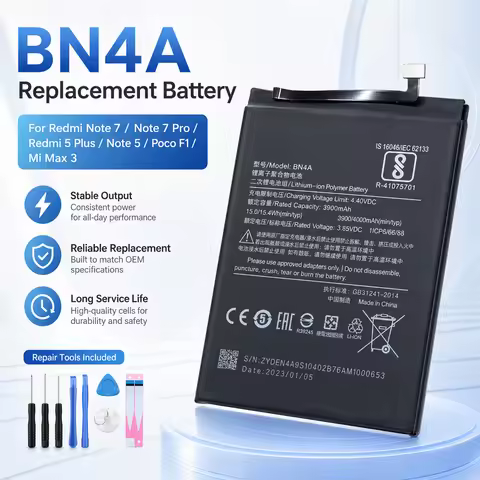 Rechargeable Li-ion Battery for Xiaomi Mi Redmi Note Max Mix 2 3 3S 3X 4 4X 4A 5 5A 5S 5X M5 6 6A 7 