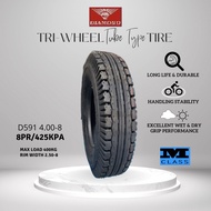 R8 D590/D591 TRI-WHEEL TIRE FOR TVS KING RE BAJAJ PIAGGIO APE - DIAMOND TIRE 4.00-8