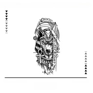 Egyptian Death Anubis Herbal Tattoo Stickers Domineering Men Women High-End Fashion Fake Tattoos Wat