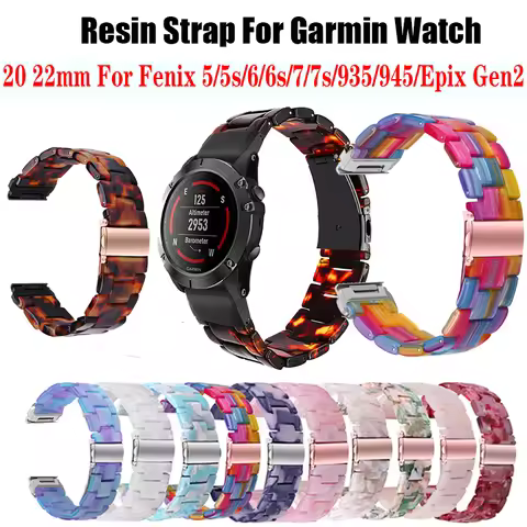Quickfit 20 22 26 MM Resin Strap For Garmin Watch Fenix 8 7X 7 7S Solar 6X 6 6S Pro 5X 5 Plus Foreru