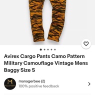 celana monkey pant avirex tiger stripe