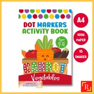 Vegetables Dot Markers Activity Book For Kids, Preschoolers and Toddlers 7 - (A4 | 15 Images | 100gs