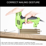 220V Electric Straight+Staple Guns Framing Tacker Eletric Nails Guns Electric Power Tools UShaped St