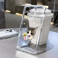 Cute Funny Cat MeMe Case for VIVO Y21 Y20 Y17S Y35 Y51S Y16 Y1s Vivo Y22 Y51 Y95 Y91 Y19 Y50 V27 V23