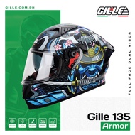 Gille GTS-V1 Series Armor Full Face Motorcycle Helmet Dual Visor Motor