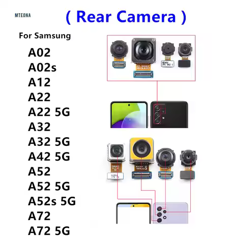 Rear Camera For Samsung Galaxy A52 A52s A72 A02 A02s A12 A22 A32 A42 5G Back Camera Module Backside 