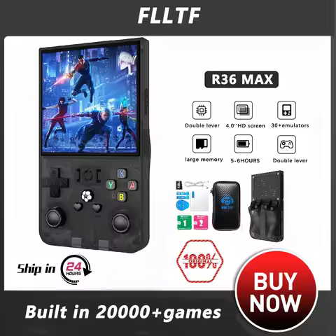 R36 MAX Retro Handheld Game Console 4.0inch Big Screen Portable Pocket Video Player 20000+ Games Lin