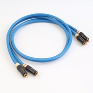 荷蘭鍍銀芯RCA訊號線 【川木】全新現貨【W129】音頻線/純銅鍍金