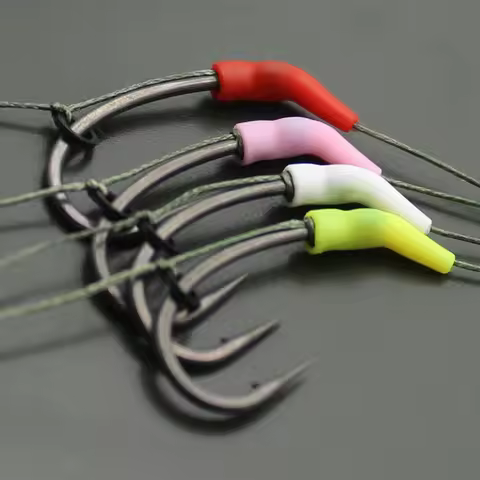 20pcs Carp Fishing Hook Kickers D Rig Kicker Aligners Hooks Sleeves Rigs For Carp Fishing Terminal T