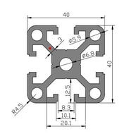 Free Aluminum Profile 4040 Aluminum Alloy Industrial Automation 4040D Sample European Standard Speci