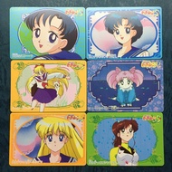 美少女戰士 鐳射膠咭 (不是鐳射閃) 動畫咭/卡/CARD 共6張. 若散買單張20元.