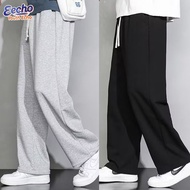 EECHO M-5XL Men's Loose Casual Wide Leg Sweatpants baggy seluar slack lelaki sukan tracksuit man str