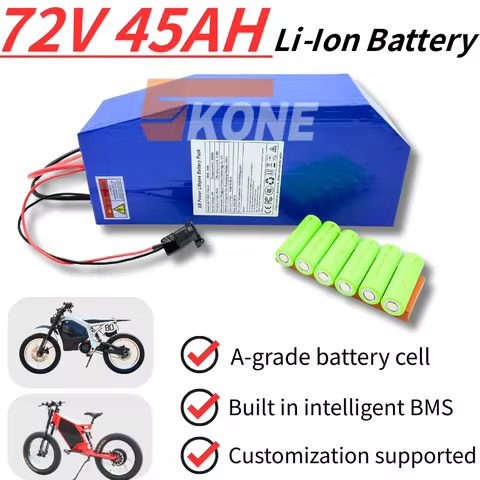 72v 45Ah not 40ah 50ah lithium ion polygon triangle battery pack 72v lithium battery for 3000W 5000W