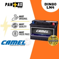 [Installation Provided] CAMEL PLUS AGM MF Car Battery Bateri Kereta | DIN80L | LN4 | AUDI BMW BENZ