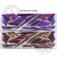 Y16 Y16zr 155 (48) exp custom design premium quality motor cover stripe sticker stiker automotive mo