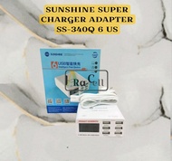 ADAPTOR CHARGER SUNSHINE SUPER CHARGER ADAPTER SS-340Q 6 USB