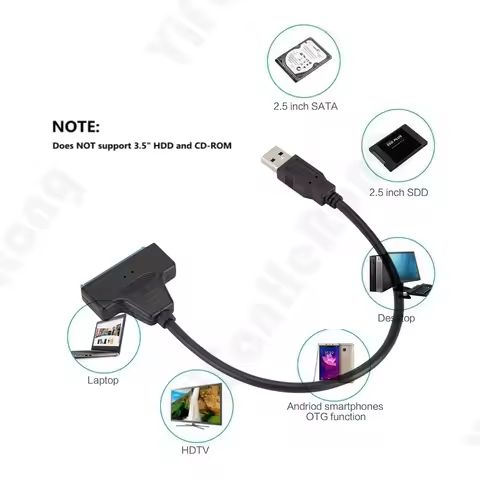 SATA To USB 3.0 USB 2.0 Cable for 2.5 Inch External HDD SSD Hard Drive 3 22 Pin Adapter USB 3.0 To S