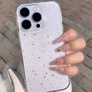 Clear Glitter Star Case for iPhone 14 13 Pro Max 12 Mini 11 13Pro 12Pro 11Pro X XS XR 8 Plus SE 2020 iPhone13 Phone Cover Accessories