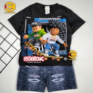 IDC Boys' T-Shirt Set – Gamer Skateboard Motif + Printed Jeans – Cool Kids Outfit