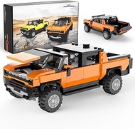 CMJ RC CARS 1:30 Hummer EV Building Kit - 431-Piece Licensed Model Building Set of an Electric Truck