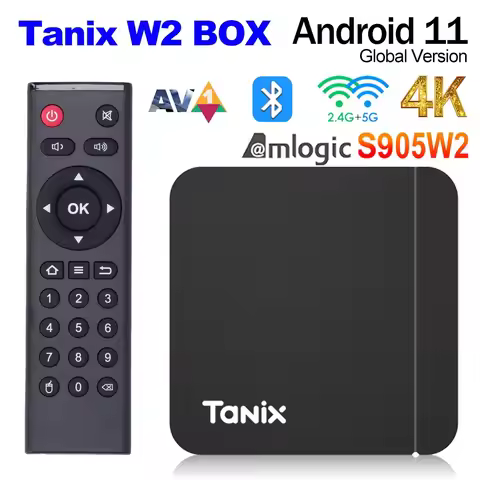 Tanix W2 Android 11 Smart TV Box Amlogic S905W2 2G 16G 2.4G 5G Dual Wifi 100M BT TVBOX 4K Media Play