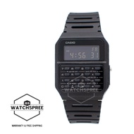 [Watchspree] Casio Data Bank Calculator Black Resin Band Watch CA53WF-1B CA-53WF-1B