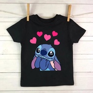New Kawaii Lilo Stitch Cartoon T Shirt Children Kids Stitch Cute Manga T-shirt Graphic Lilo and Stit