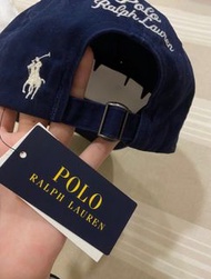 原價65英鎊 全新含吊牌POLO前後都有刺繡logo小馬深藍老帽 Ralph Lauren