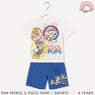 Paw Patrol Kids 2PC Set – Cool Pups Shirt & Blue Shorts Outfit | Toddler Boys 4 Years (AA341)
