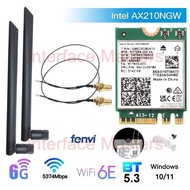 Wifi 6 6E Wireless Card Intel AX210 Bluetooth 5.2 AX200 M2 NGFF M.2