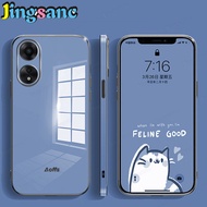 Jingsanc Ốp Mạ Cho OPPO A78 5G/OPPO A58 5G Ốp Điện Thoại Ốp Chống Sốc Mạ Điện Hai Mặt TPU Mềm Cạnh T