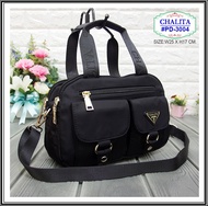 #กระเป๋าถือแบบมีสายสะพายยาว แบรนด์ chalita(pd3004)ขนาด 10นิ้ว🌈ใส่กระเป๋าสตางค์ใบยาวได้