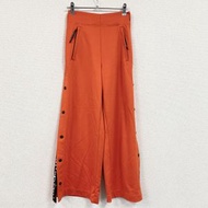 古著adidasKarlie Kloss 橙色喇叭運動褲，XS 碼