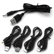 Black USB A Male to 2.0 2.5 3.5 4.0 5.5mm Connector 5V DC Charger Power Cable