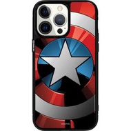(多種型號可選)漫威美國隊長iPhone 15/14/13/12/11/Pro/Pro Max 鏡面保護殼 升級版-3302 手機殻