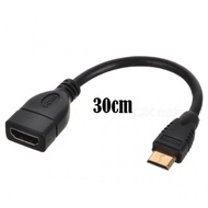 Sambungan kabel HDMI Male to HDMI Female / panjang 30 cm