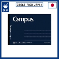 Kokuyo Campus Notebook, Adult Campus, Half Size, B Ruled Dot, B6 Variant, Navy, 50 Sheets, No-295BT-