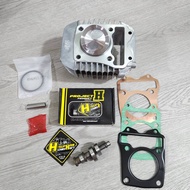 เสื้อสูบ WAVE125ปลาวาฬ 2012-2017 ลูก57 หัวนูนกลึงหลบวาล์ว + แคมเฮงสุพรรณ สำหรับใส่ลูก56-57 + ปะเก็นท